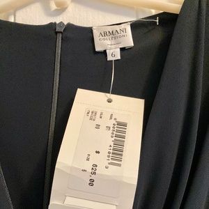 NEW - ARMANI COLLEZIONI DARK NAVY VISCOSE DRESS